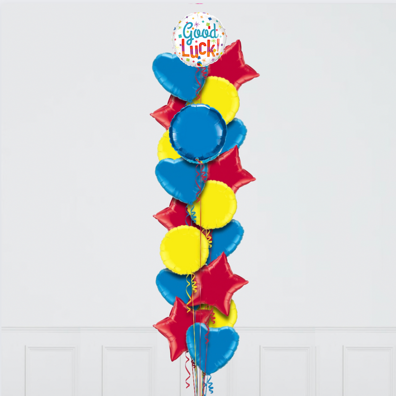 Good Luck Colourful Confetti Foil Balloon Bouquet