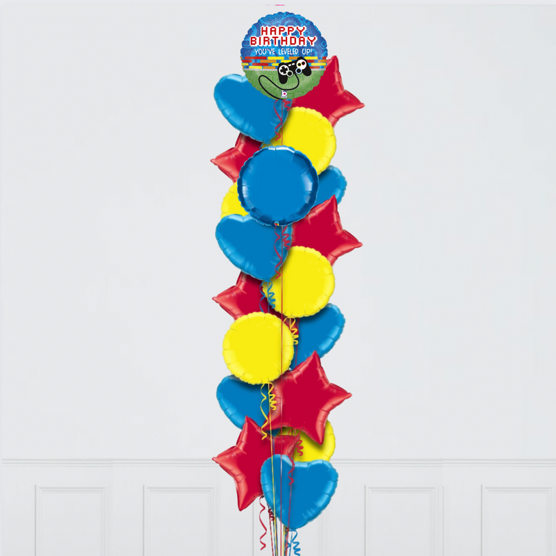 gamer birthday foil balloons delivery