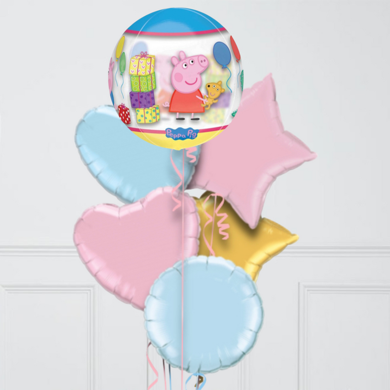 Peppa Pig Giant Orb Foil Balloon Bouquet