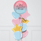 Gradient Pink & Blue Orb Personalised Balloon Bouquet