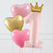 1st Birthday Princess Set Foil Balloon Bouquet