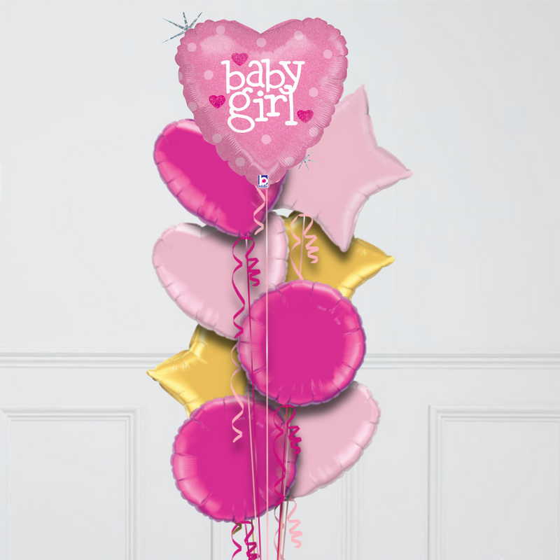 Baby Girl Foil Balloon Bouquet
