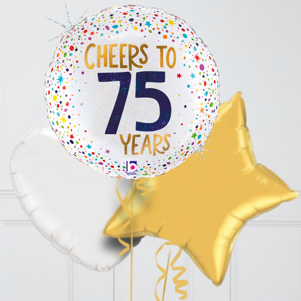 Cheers to 75 Years Foil Balloon Bunch