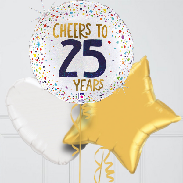 Cheers to 25 Years Foil Balloon Bunch