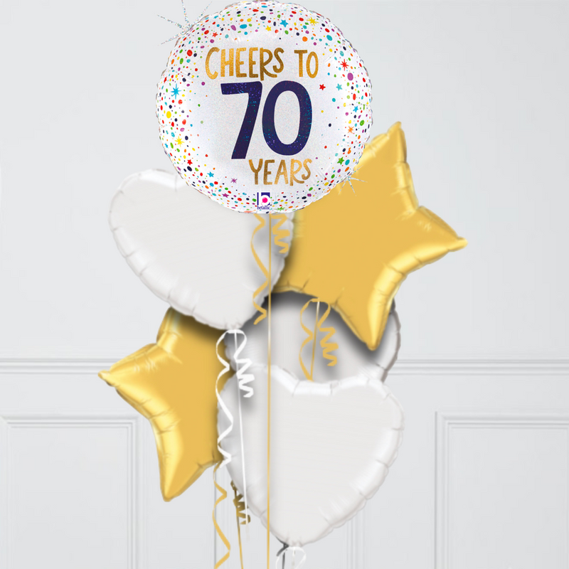 Cheers to 70 Years Foil Balloon Bunch