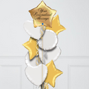 Star Platinum Gold Personalised Balloon Bouquet