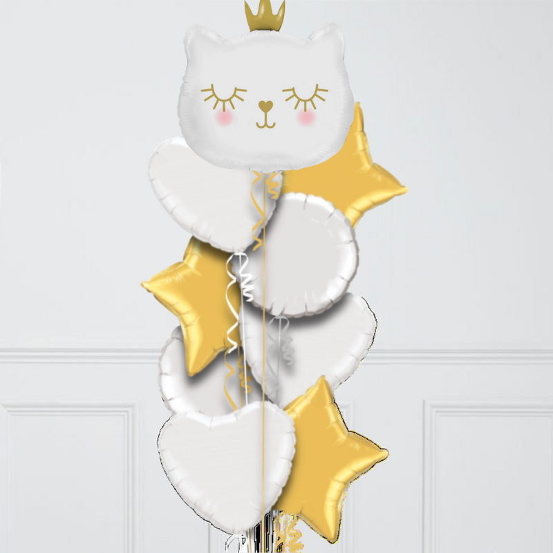 white princess cat foil balloons delivery uae