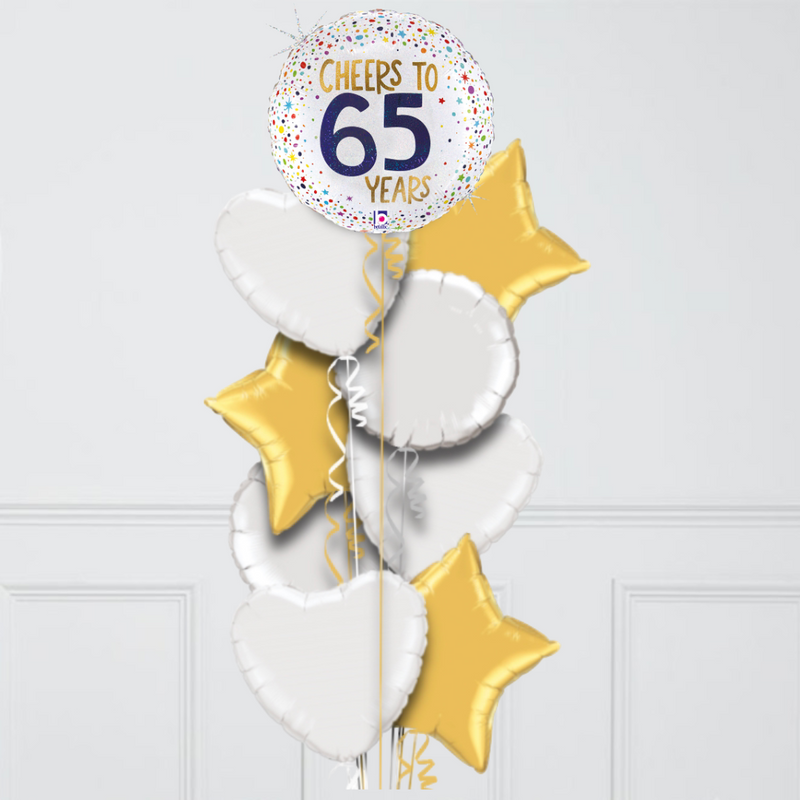 Cheers to 65 Years Foil Balloon Bunch