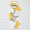 Gold Sparkle Happy Birthday Inflated Foil Balloon Bunch