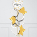 Happy Anniversary Gold Vibes Foil Balloon Bouquet