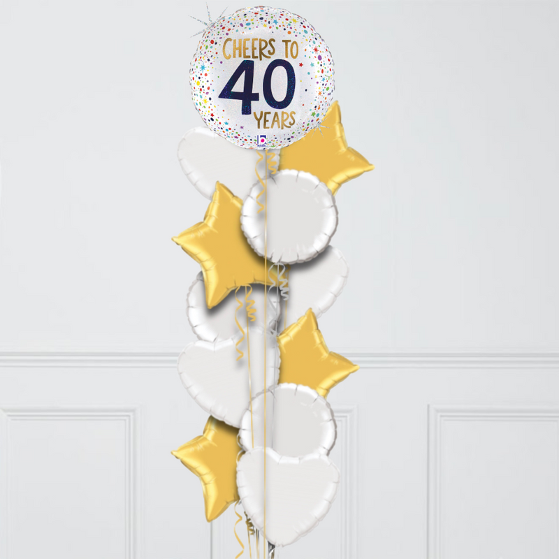 Cheers to 40 Foil Balloon Bouquet