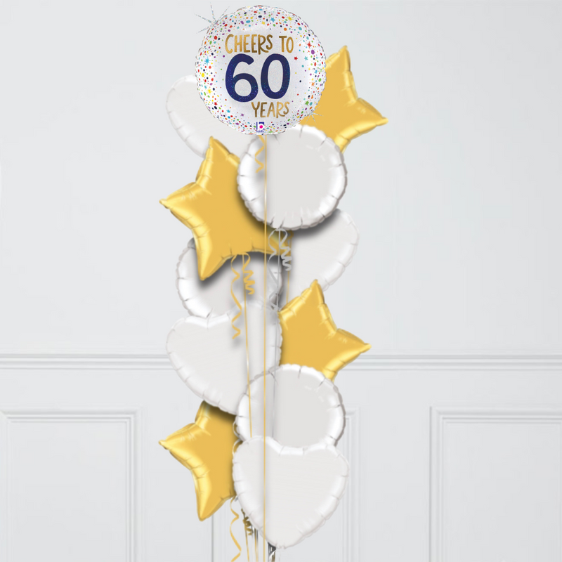 Cheers to 60 Years Foil Balloon Bunch