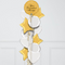 Round Satin Gold Personalised Balloon Bouquet