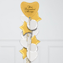 Premium Large Gold Heart Personalised Balloon Bouquet
