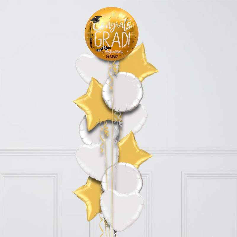 Congrats Grad The Adventure Begins Foil Balloon Bouquet