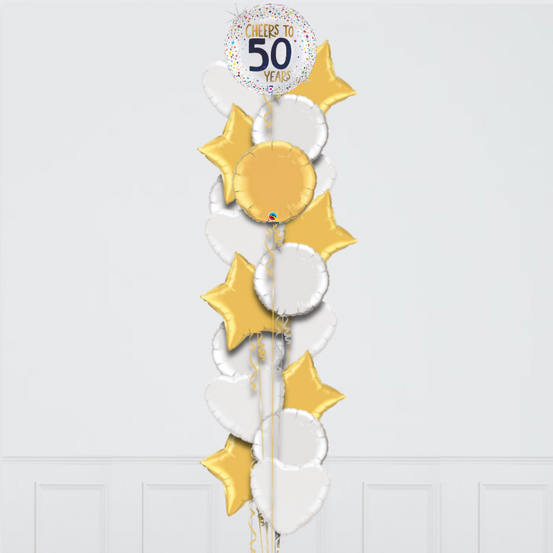 Cheers to 50 Foil Balloon Bouquet