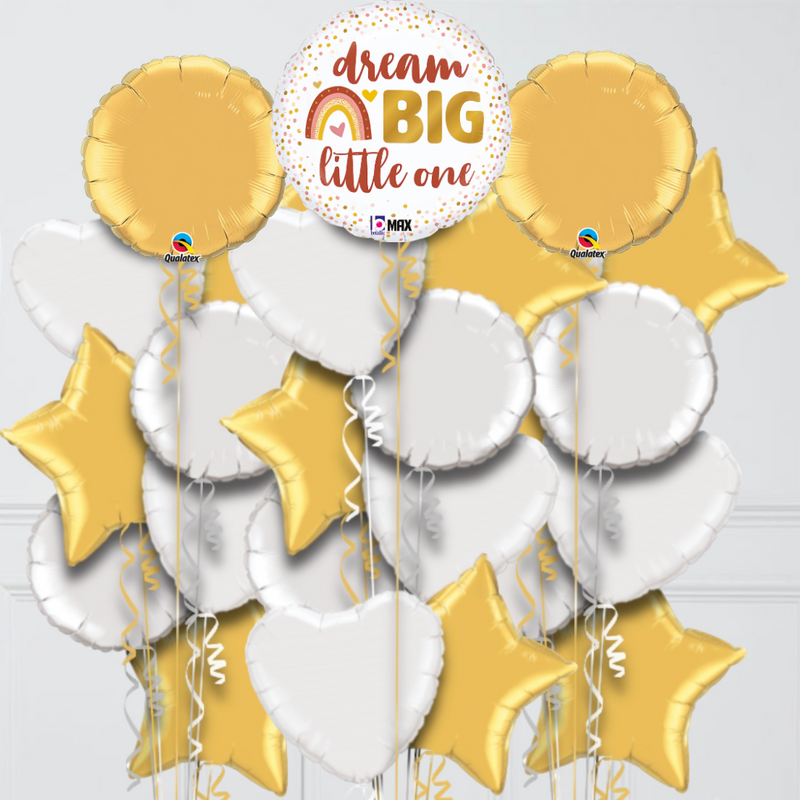 Dream Big Little One Star Inflated Foil Balloon Bunch