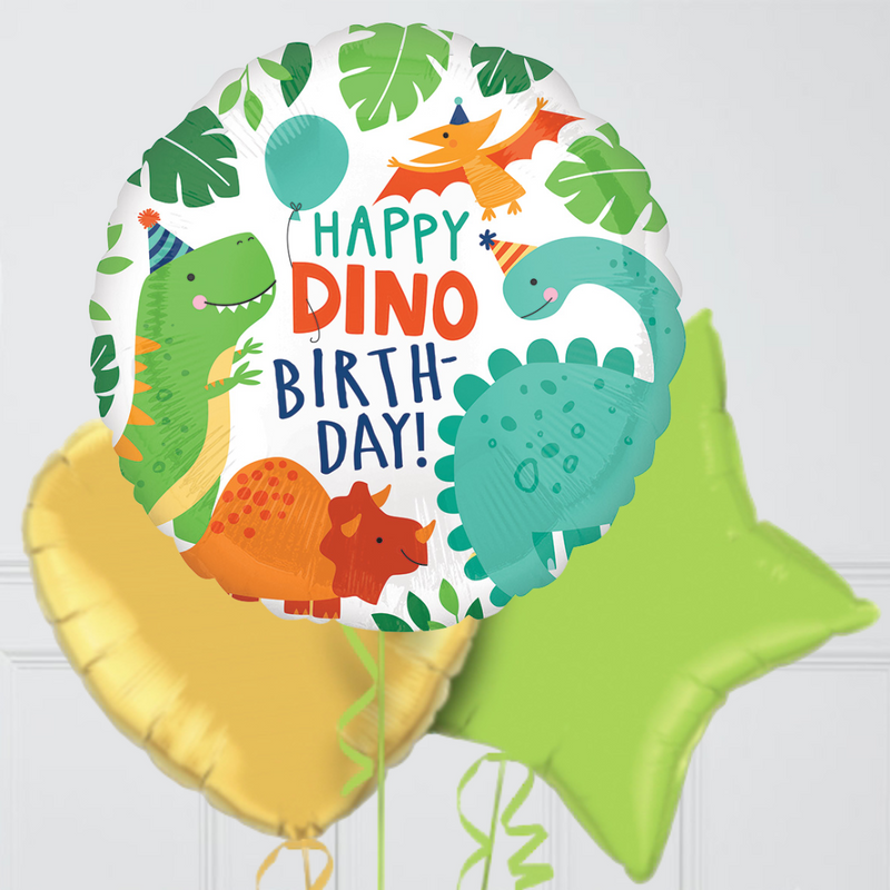 dinosaur themed birthday balloons