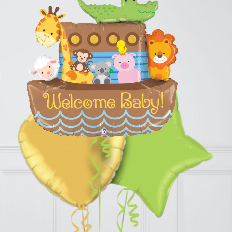 Noah's Ark Welcome Baby Foil Balloon Bouquet