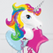 colourful unicorn foil balloons delivery