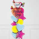 Premium Size Butterfly Heart Foil Balloon Bouquet