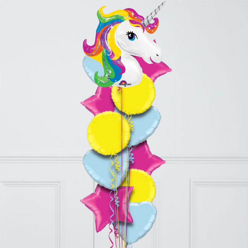colourful unicorn foil balloons delivery