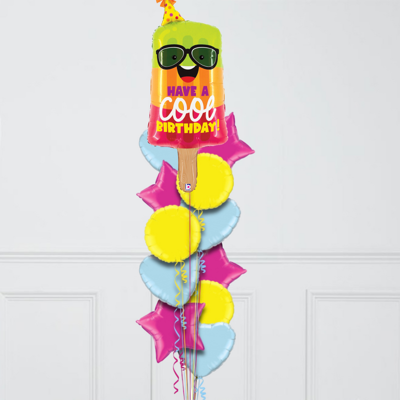 Cool Birthday Popsicle Foil Balloon Bouquet