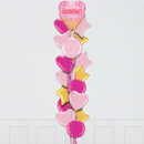 Valentine's Waffle Cone Supershape Foil Balloon Bouquet