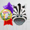 Cute Zebra Supershape Set Foil Balloon Bouquet