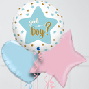 Gender Reveal Foil Balloon Bouquet - Girl Or Boy