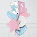 Square Gender Reveal Foil Balloon Bouquet