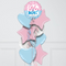 gender reveal pink and blue foil balloons 