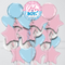 gender reveal pink and blue foil balloons 