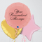 Round Matte Pink Personalised Balloon Bouquet