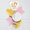 Boho Love You Heart Foil Balloon Bouquet