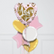 I Love You Gold & Pink Giant Heart Foil Balloon Bouquet