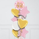 It's A Girl Stars & Clouds Foil Balloon Bouquet