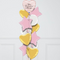 Personalised Pastel Pink Heart Inflated Foil Balloon Bunch