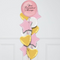 Pink & Gold Orb Personalised Balloon Bouquet