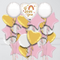 Neutral Boho Love You Hearts Inflated Foil Balloon Bunch