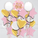 It's A Girl Stars & Clouds Foil Balloon Bouquet