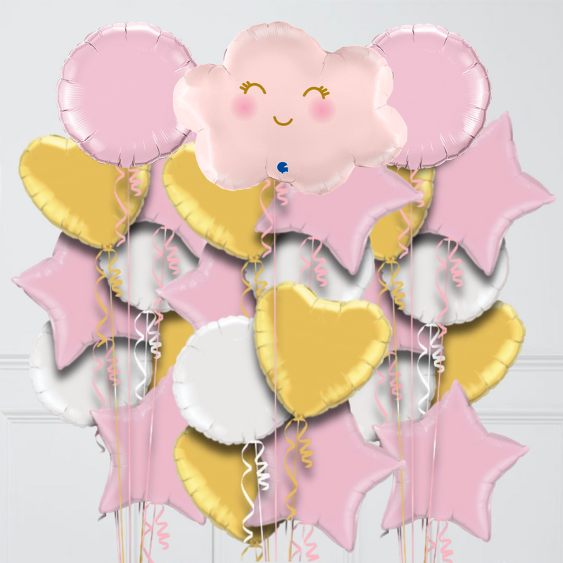 pink cloud baby balloons delivery uae 