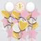 1st Birthday Pink Foil Balloon Bouquet