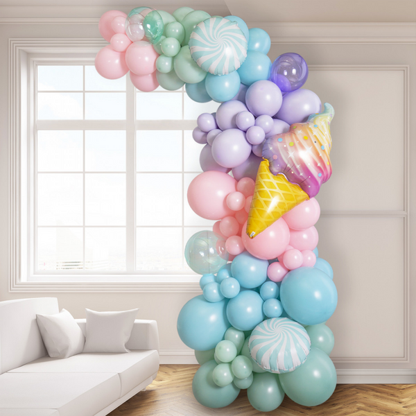 Ice-Cream Asymmetric Balloon Arch