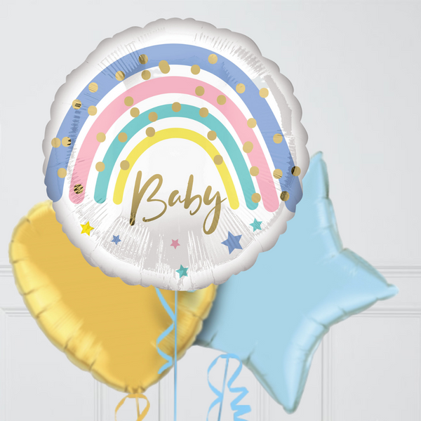 Pastel Rainbow Baby Foil Balloon Bouquet