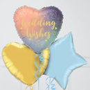 Gradient Heart Wedding Wishes Foil Balloon Bouquet