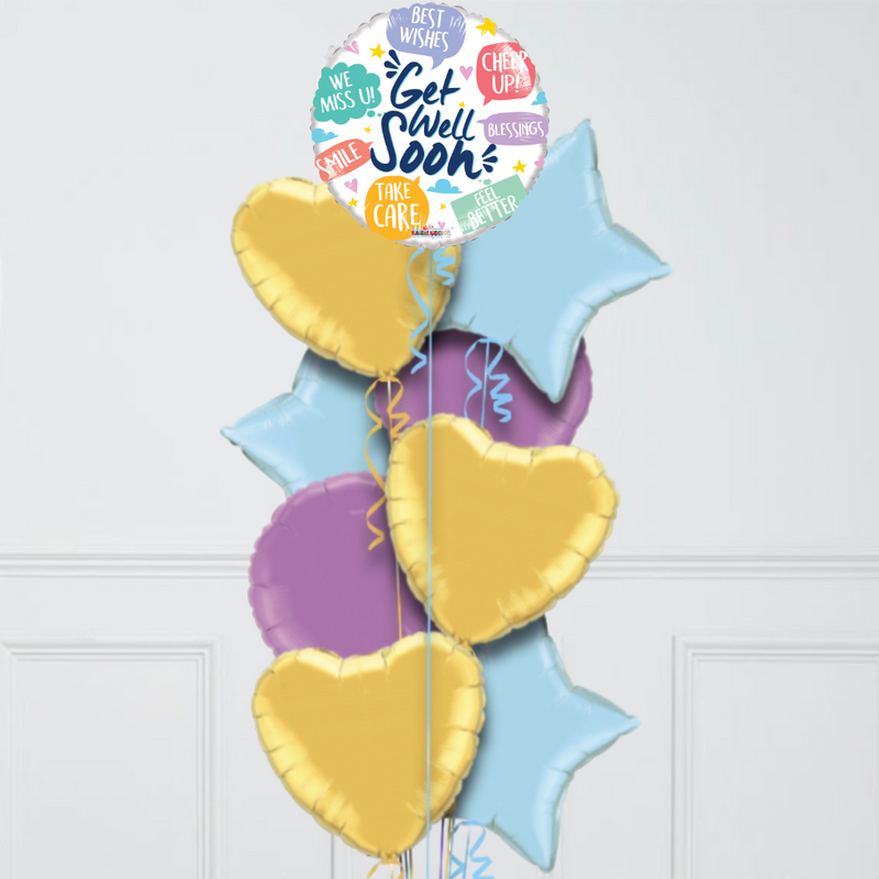 get well soon phrases colourful balloons delivery uae