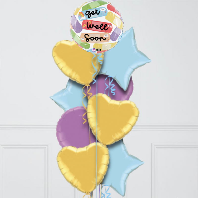 Cheerful Get Well Foil Balloon Bouquet