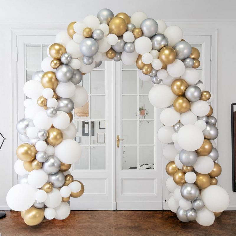 Stylish Metallic Ready-Made Balloon Arch