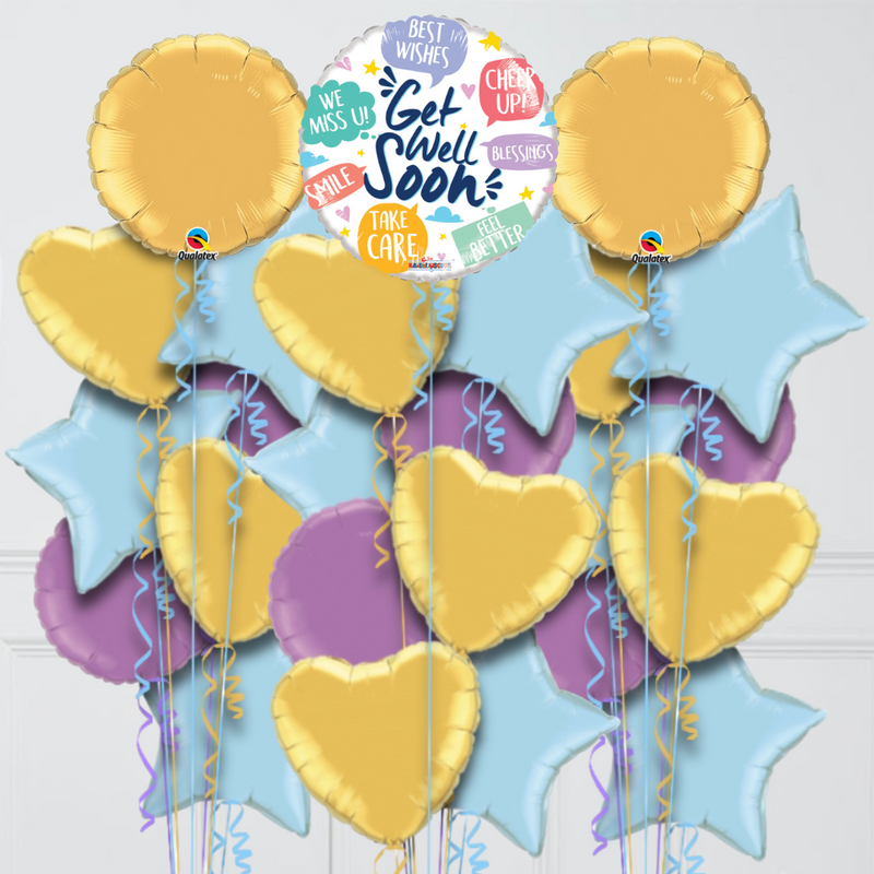get well soon phrases colourful balloons delivery uae